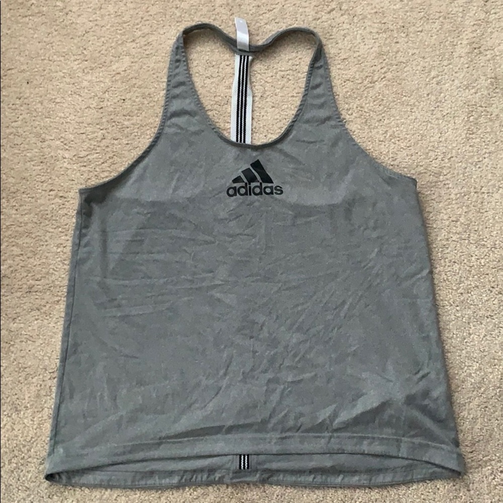 Grey adidas tank top